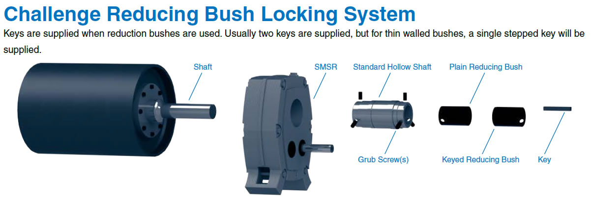 Reducing bush locking system